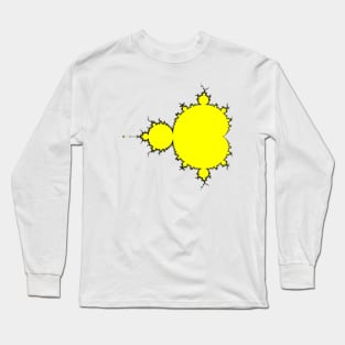 Yellow & Black Mandelbrot Long Sleeve T-Shirt